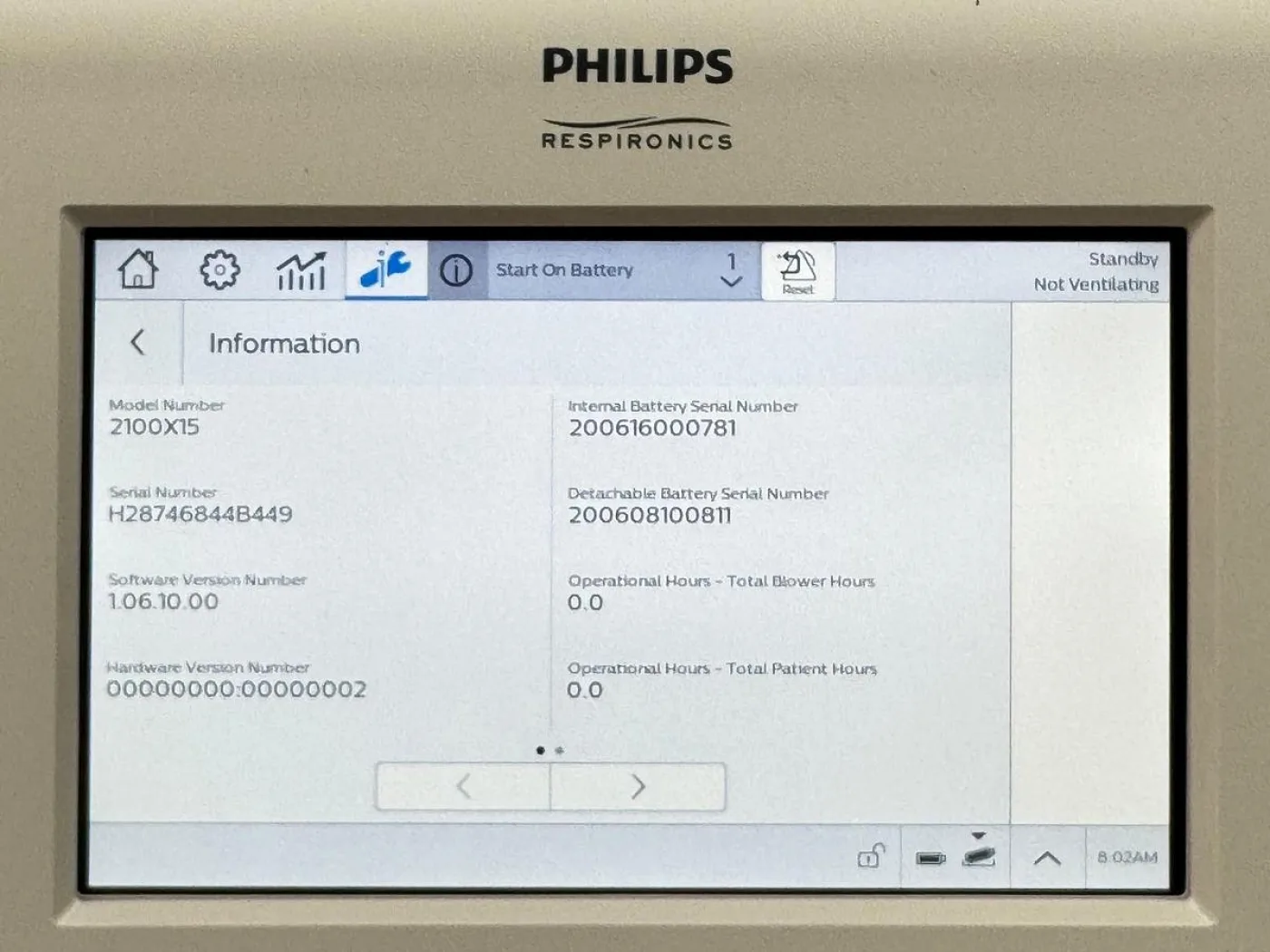 Philips Trilogy Evo Ventilator YOM: 2020 - 6