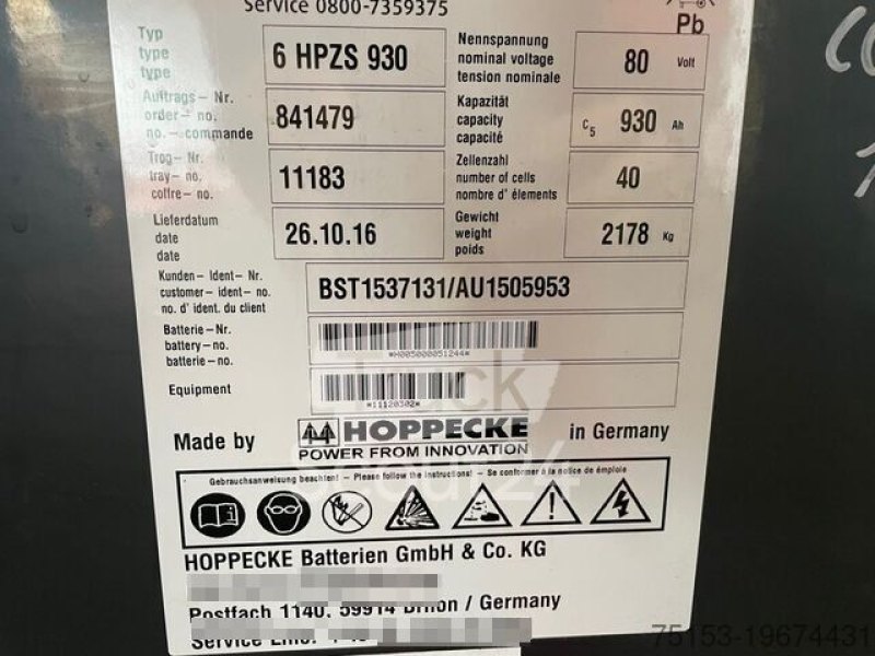 Hoppecke 80V   6 HPZS 930