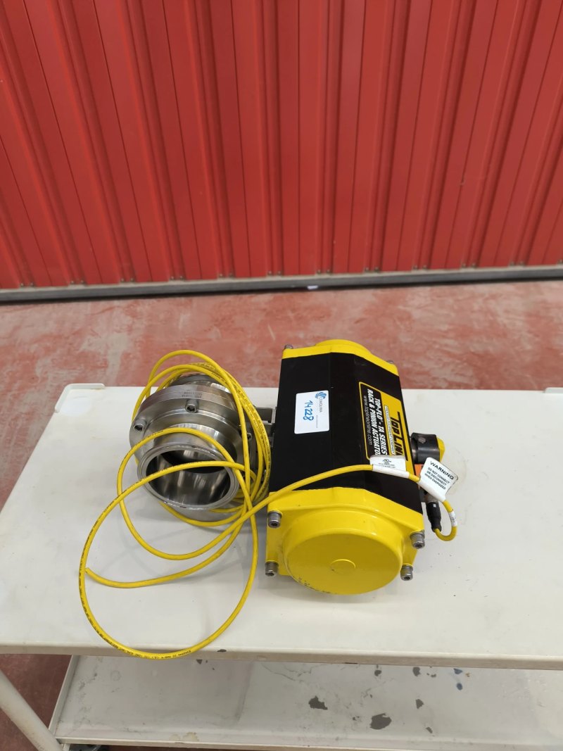 BUTTERFLY VALVE CLAMP 4" STAINLESS STEEL 316 WITH PNEUMATIC ACTUATOR TOP LINE TS127