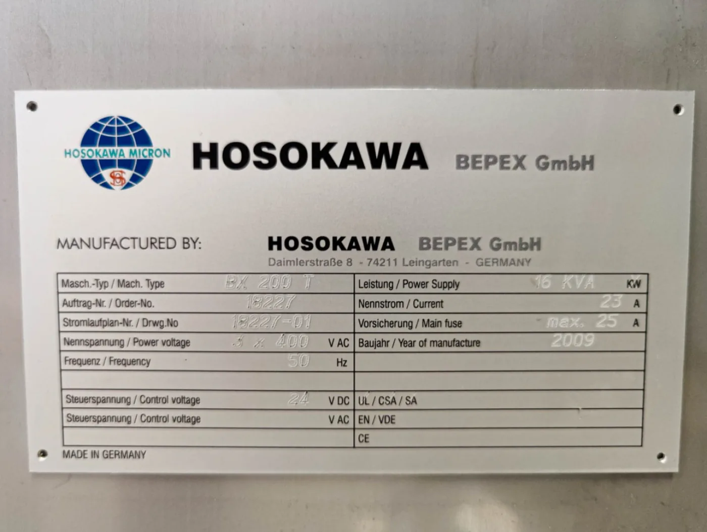 Hosokawa Bepex Bextruder BX-200 - Mixing extruder - 5