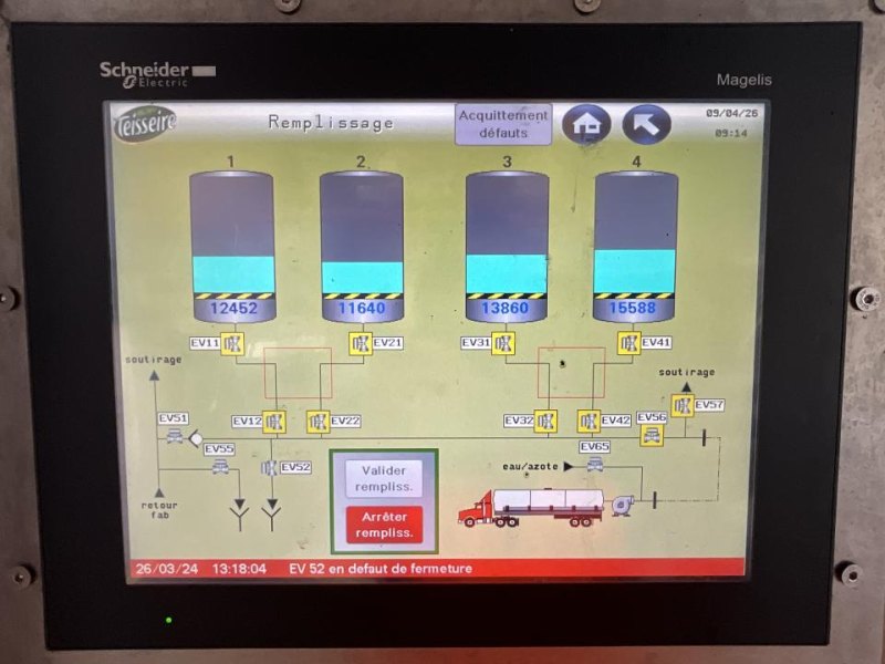 Schneider Electric Schneider Electric HMI Control Panel for Storage Tanks T1 to T4