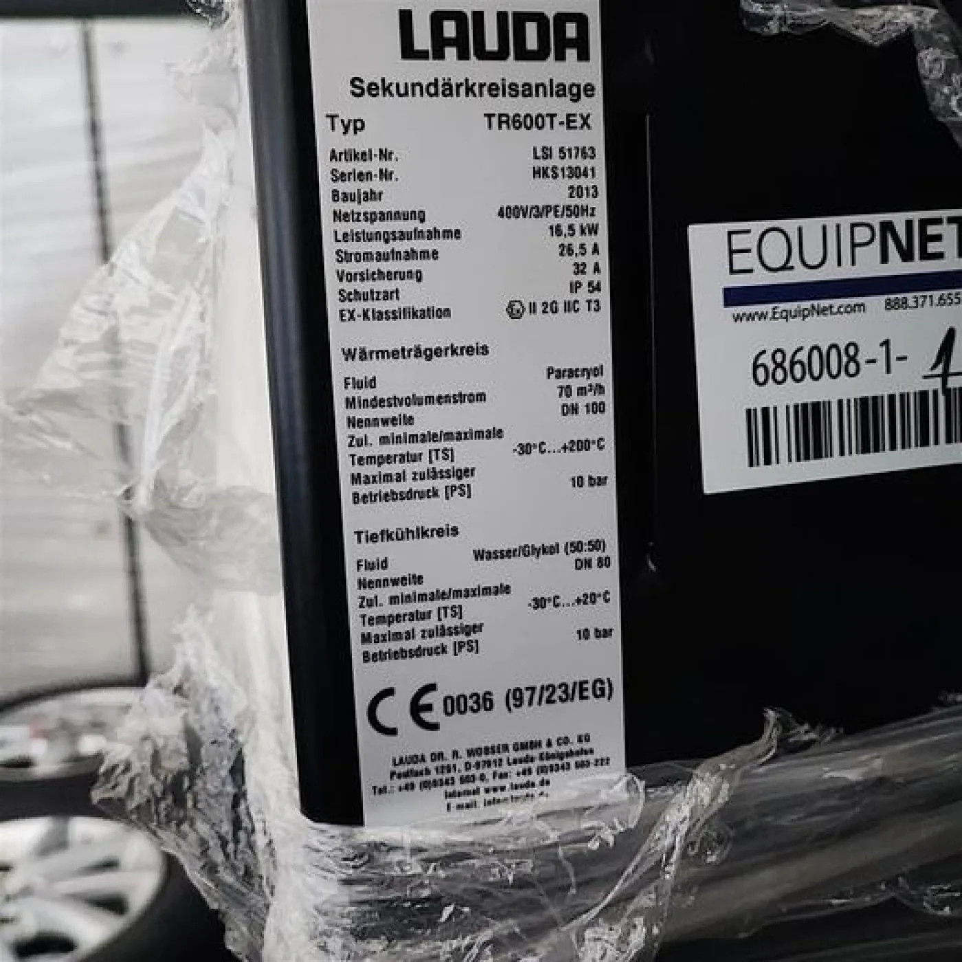 LAUDA TR600T-EX Process Temperature Control Unit – Stage 1 – ungebraucht – Baujahr 2013 - 4