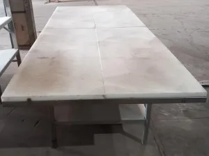 Mesa de inox para produtos alimentares 3X1,2 metros
