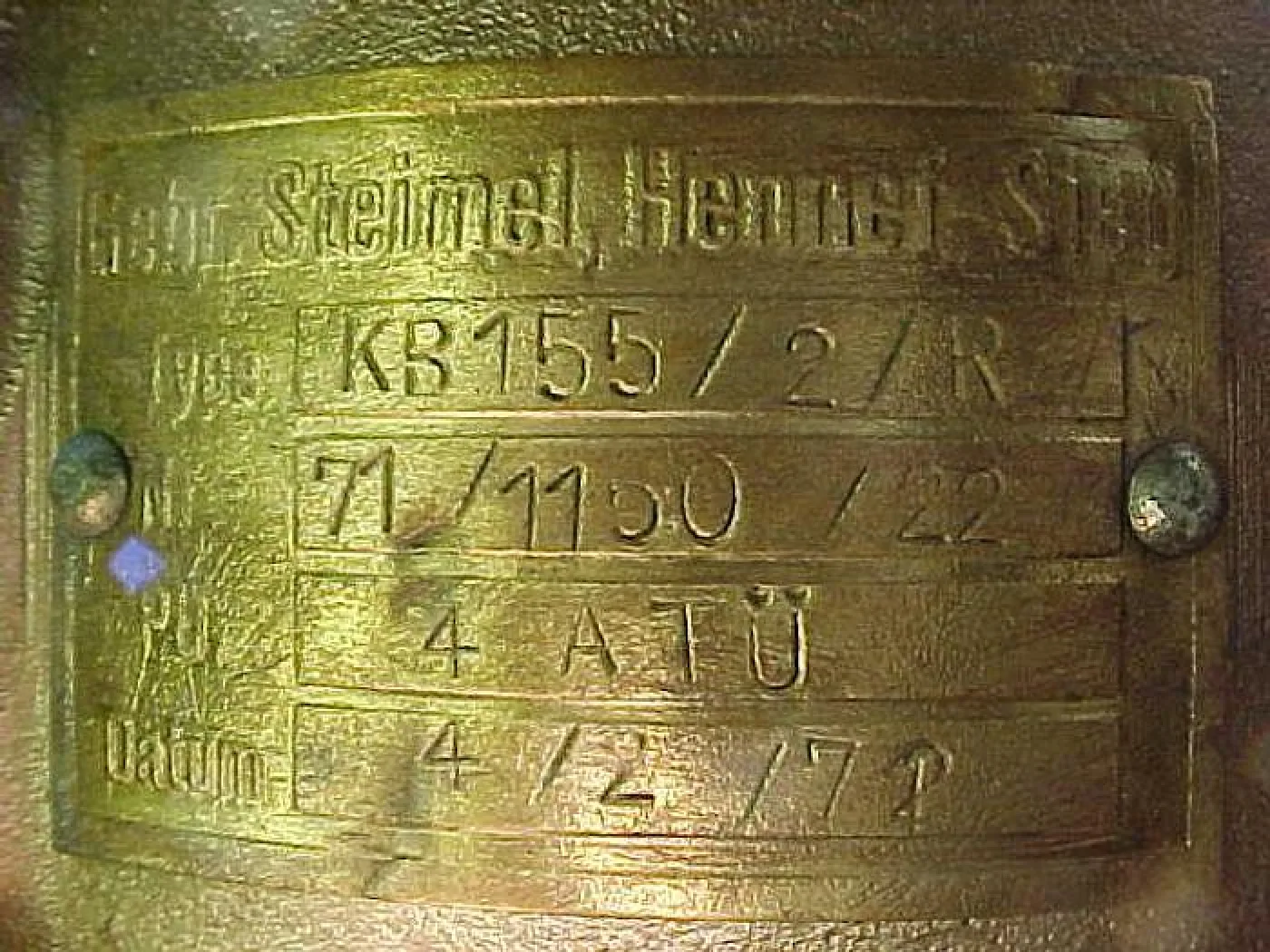 1972 STEIMEL WATERPUMP KB 155-2R - 2