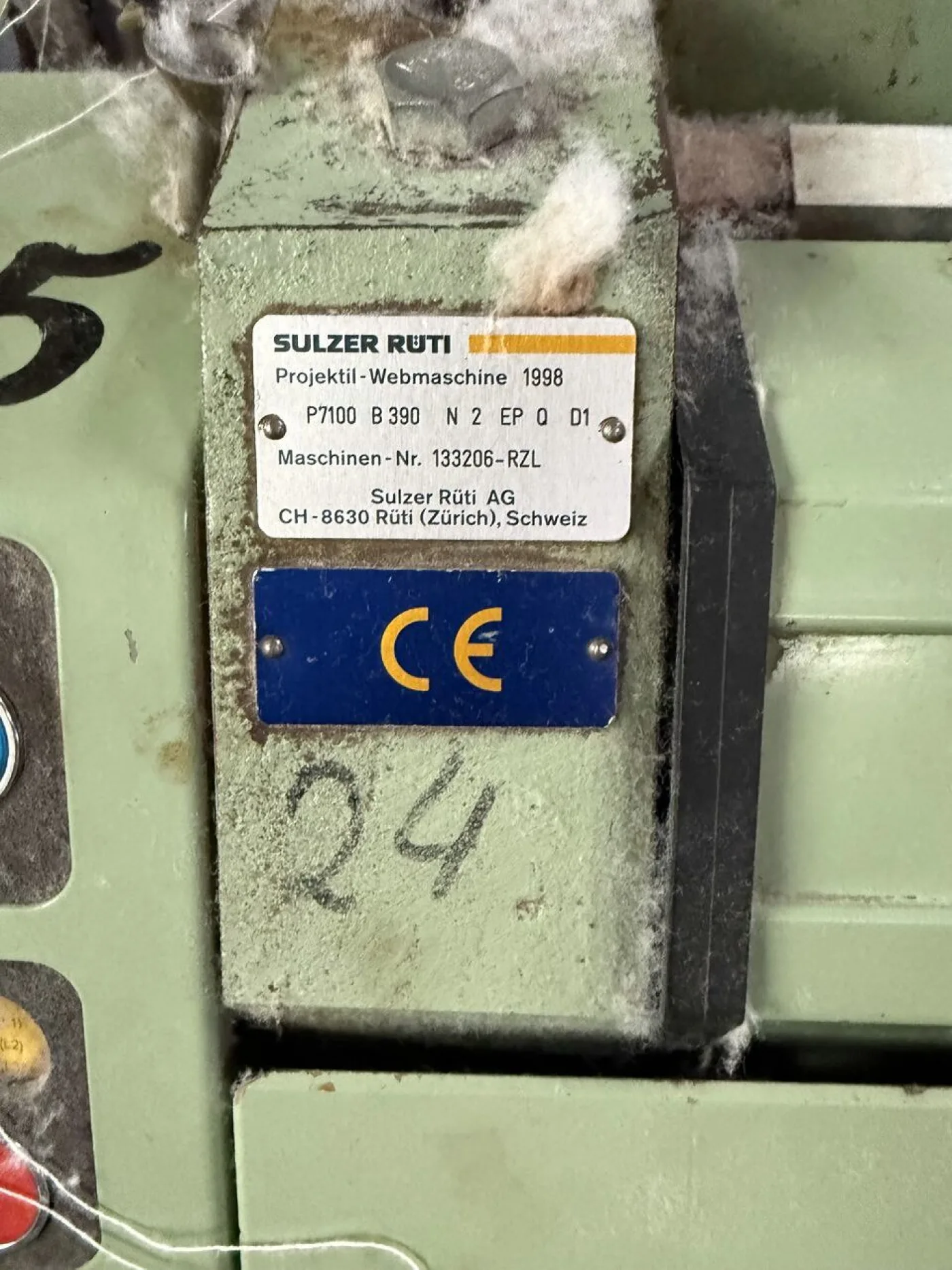 7x Sulzer - P7100 B 390 N2 EP R Q D1/D12 projectile loom - 7