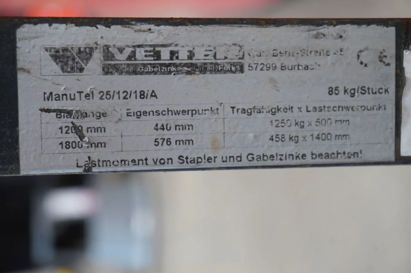 Teleskopgabel Vetter MTGZ25/12/18/A () - 4