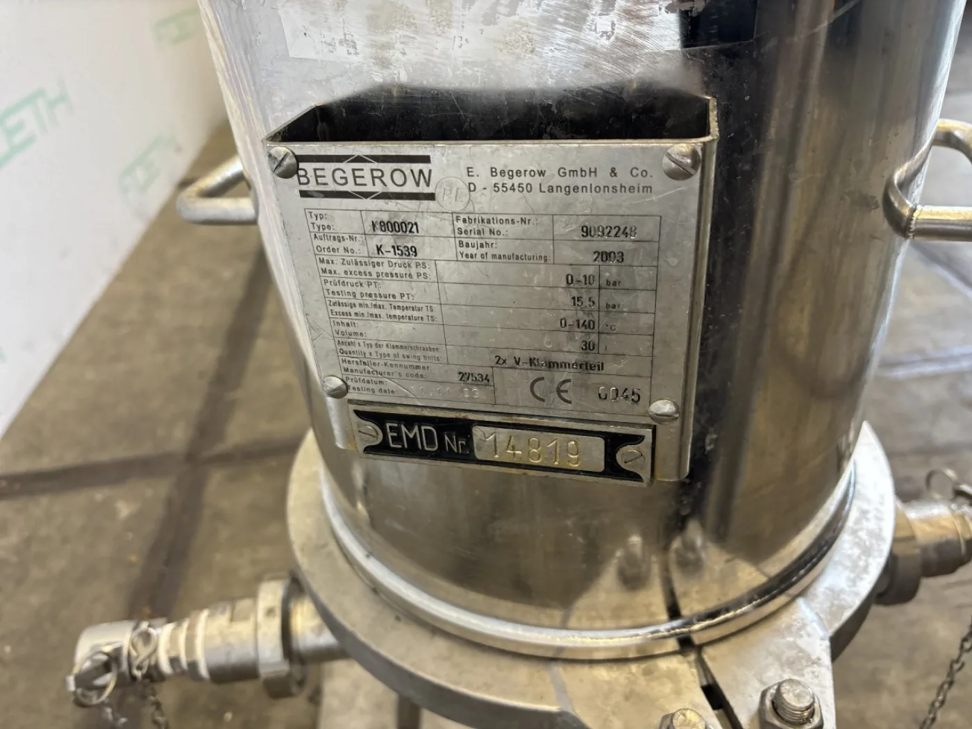 Begerow K800021 - Candle filter - 5