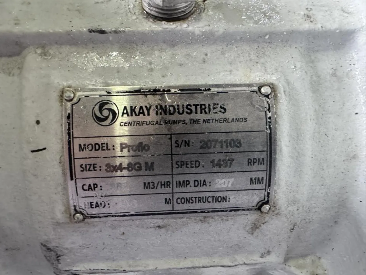AKAY Buffer vessel pump (centrifugal) - 3
