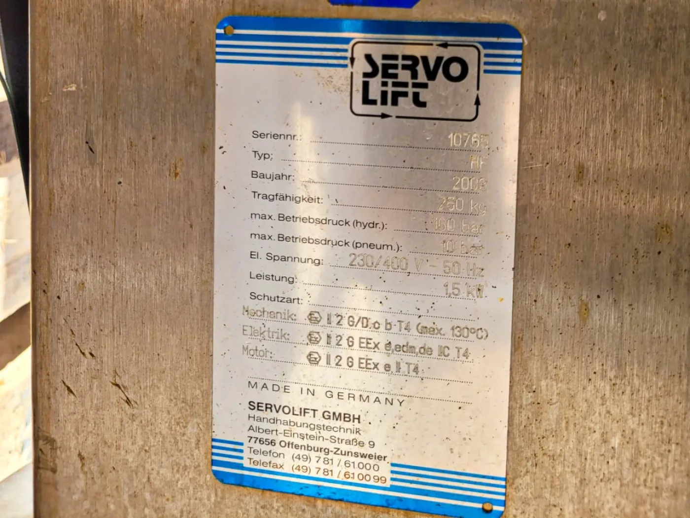 Servolift HF - Lifting/tilting machine - 5
