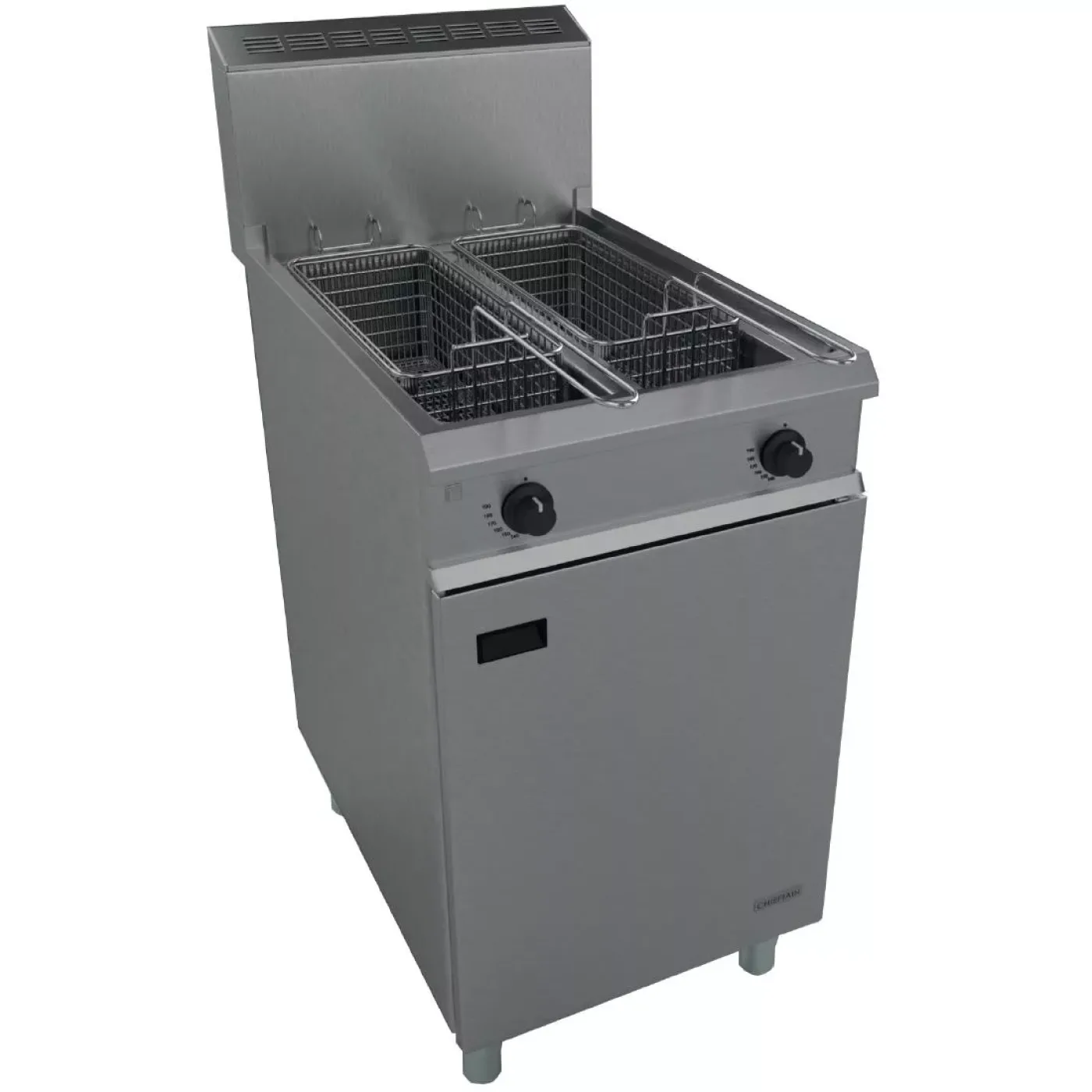 Falcon Chieftain Twin Tank Twin Basket Free Standing Propane Gas Fryer G1848X - islandcatering - 1