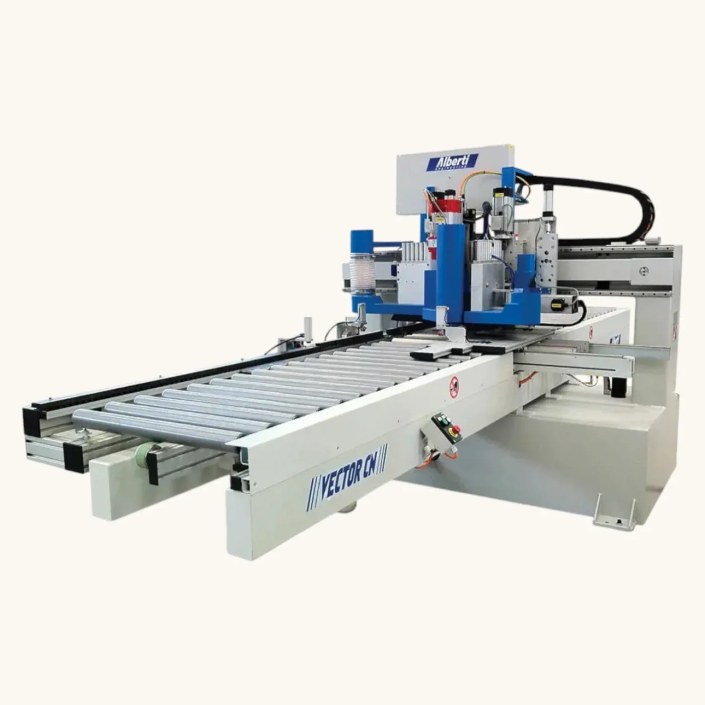 ALBERTI VECTOR CN CNC Vertikalbohrmaschine Fräsmaschine Dübeleintreibmaschine Beschlagsetzmaschine 6-seitig - 1