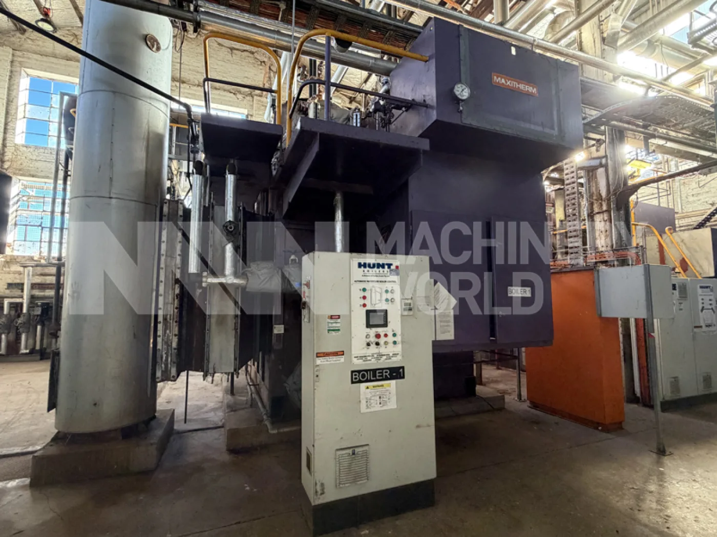 Maxitherm 10MW 40 Bar Natural Gas Fired Steam Industrial Boiler with Stainless Steel Economiser (Year 1996) - 1