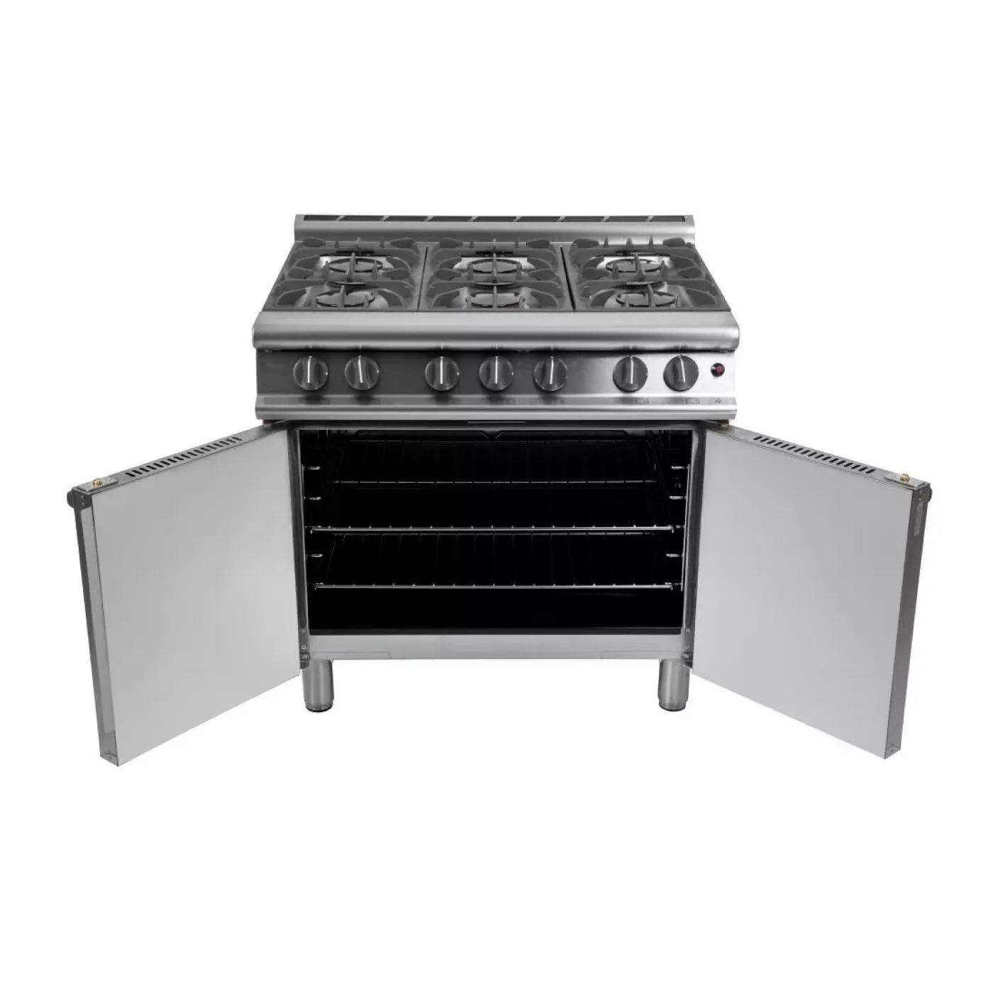 Falcon 6 Burner Dominator Plus Oven Range G3101 Natural Gas with Feet - islandcatering - 6
