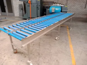 Roller conveyor belt