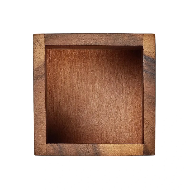 Tala Small Square Storage / Display Box in Lacquered Acacia - islandcatering