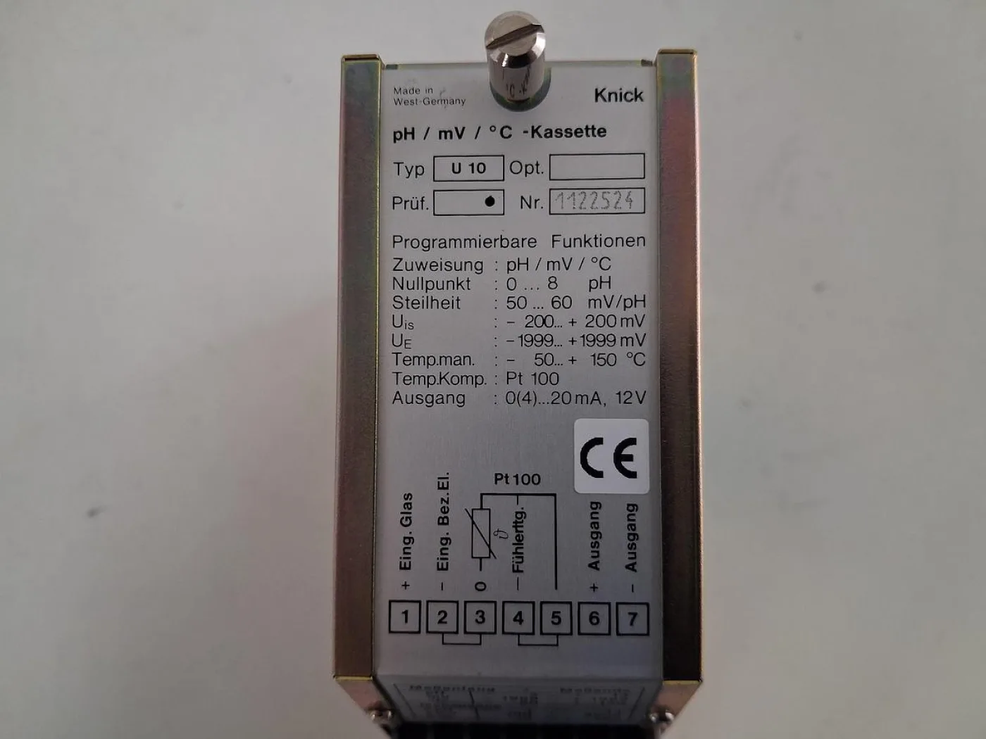 Knick U10 pH/mV / °C Kassette - 3