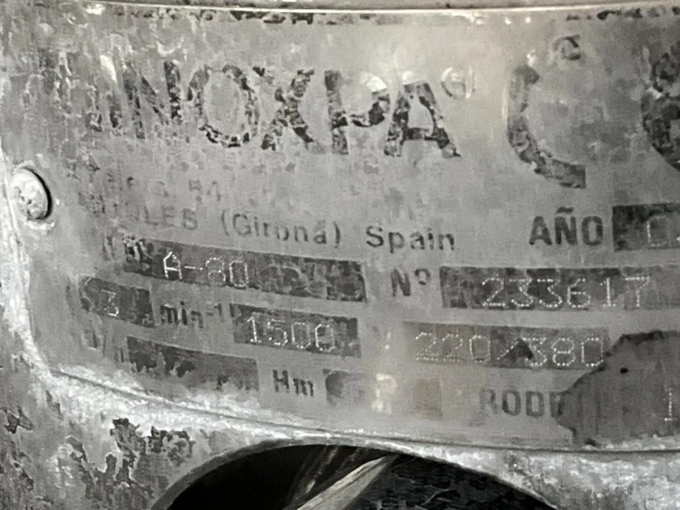 2003 Inoxpa Inoxpa ASPIR A80 Stainless Steel Contact Parts Sanitary Side Channel Self Priming Pump - 3