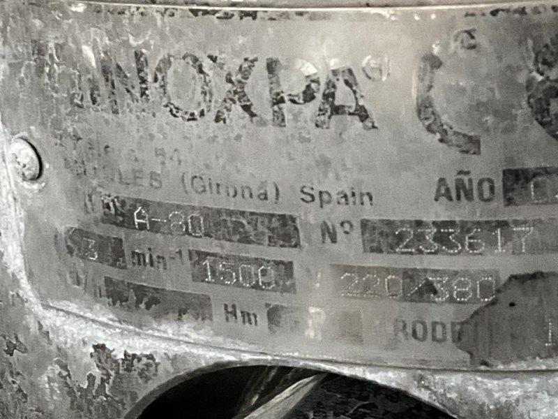 2003 Inoxpa Inoxpa ASPIR A80 Stainless Steel Contact Parts Sanitary Side Channel Self Priming Pump