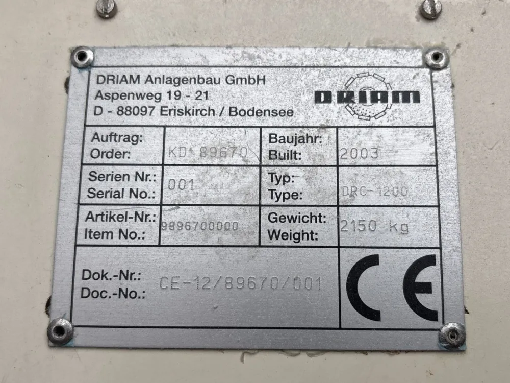 Driam Driacoater 1200 - Coating pan