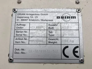 Driam Driacoater 1200 - Coating pan