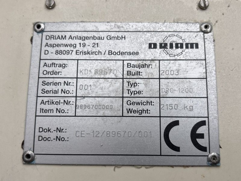 Driam Driacoater 1200 - Coating pan