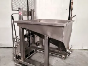 VASCA INOX PER TRASPORTO ED ELEVAZIONE