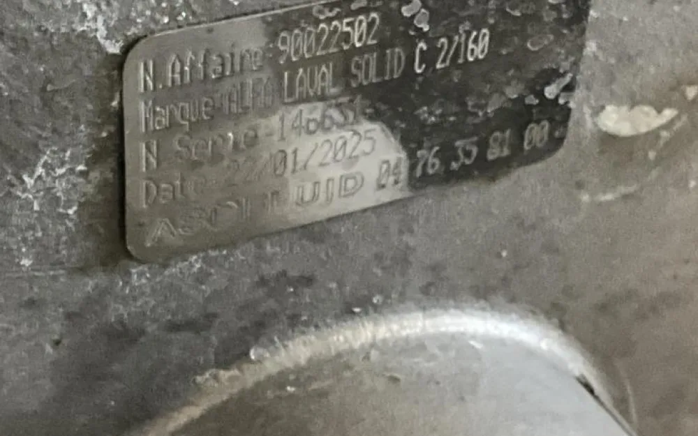 2012 Alfa Laval Alfa Laval SOLIDC-2 Stainless Steel Contact Parts Volute Centrifugal Pump