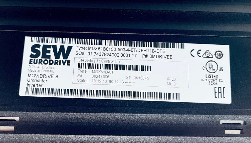 SEW-Eurodrive MDX61B0150-503-4-0T Umrichter 0618845