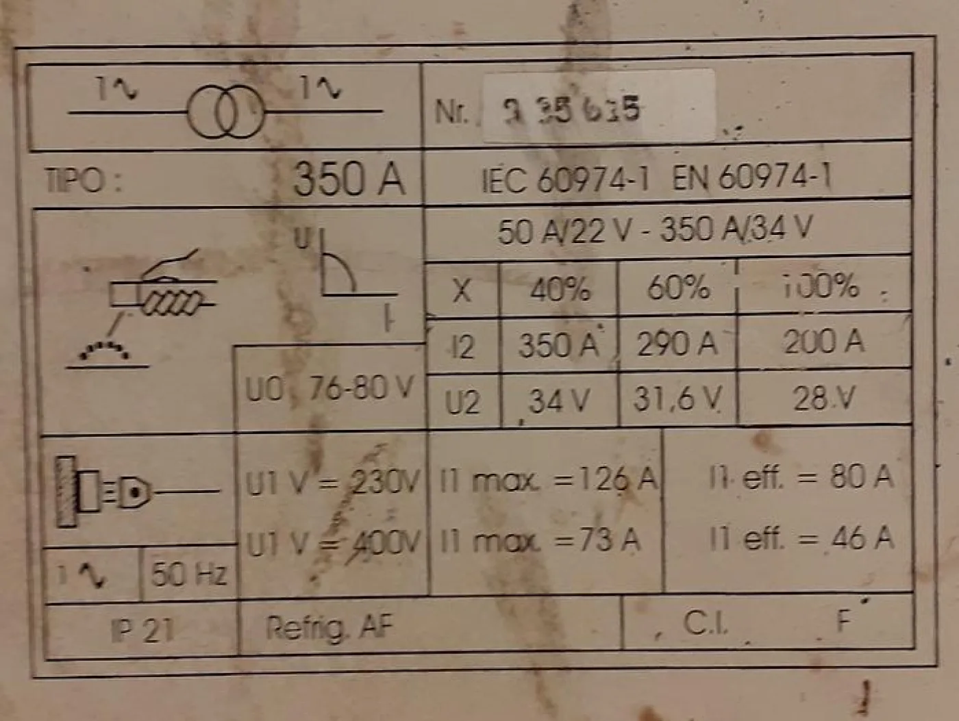 AIR LIQUID ALARC 350 - 1