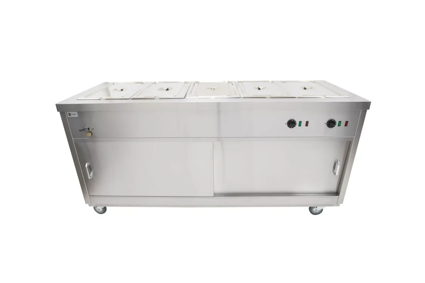 Parry Hot Hold MSB9G electric mobile hot cupboard with bain marie with gantry 2 x 1]1 GN 100cm. - islandcatering - 1