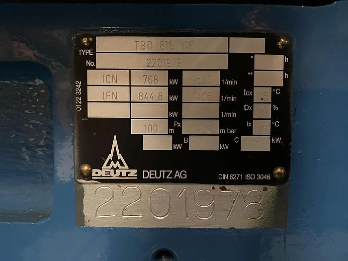 2000 DEUTZ TBD 616-V16 / STAMFORD GEN. SET 800 KVA - 4