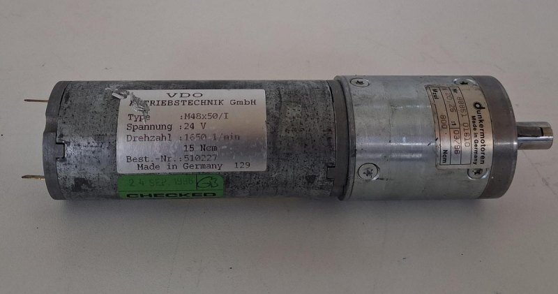 Dunkermotoren M48x50/I DC-Getriebemotor 24 V mit VDO Getriebetechnik