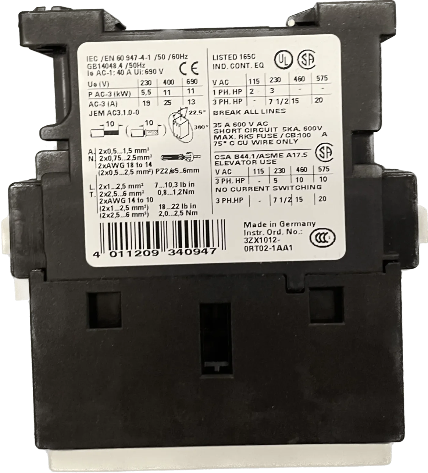 Siemens Leistungsschütz 3RT1026-1AN20 - 2