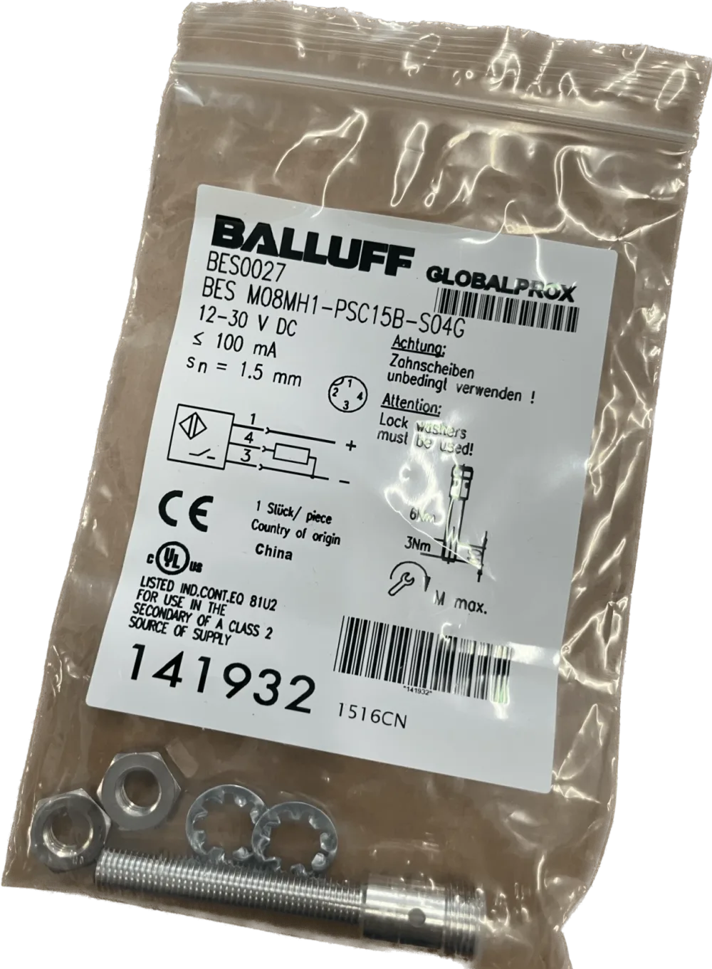 BALLUFF Induktive Standardsensoren mit Vorzugstypen BES M08MH1-PSC15B-S04G