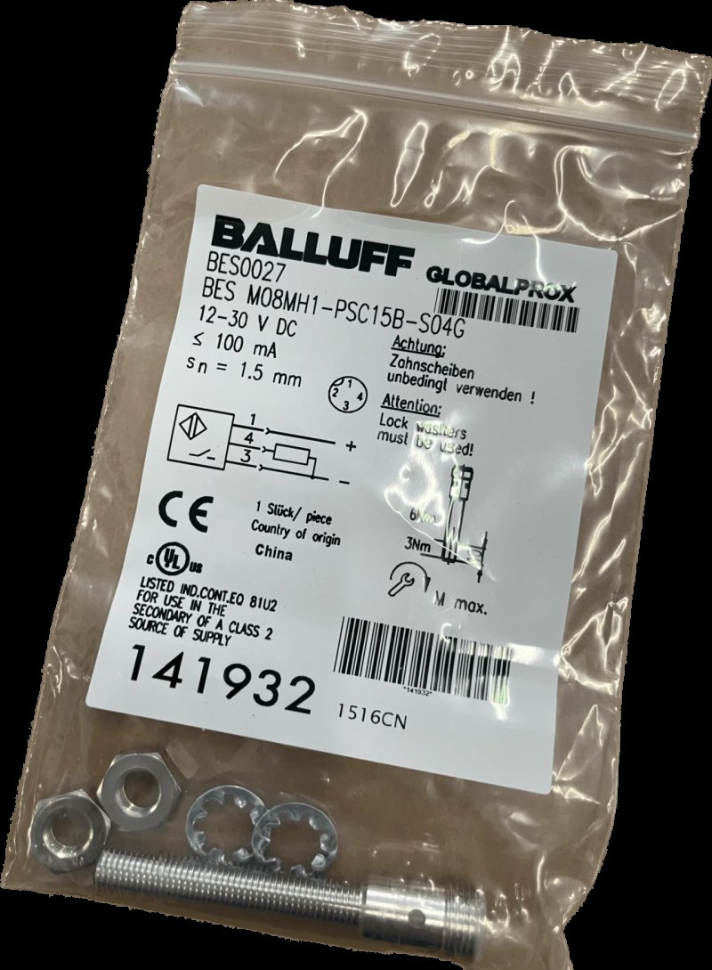BALLUFF Induktive Standardsensoren mit Vorzugstypen BES M08MH1-PSC15B-S04G