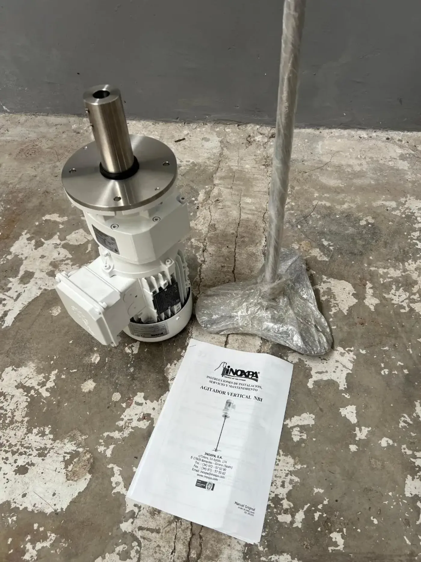 STAINLESS STEEL 3-BLADE PROPELLER TYPE AGITATOR NBI 0.55 kW 194 rpm - 2