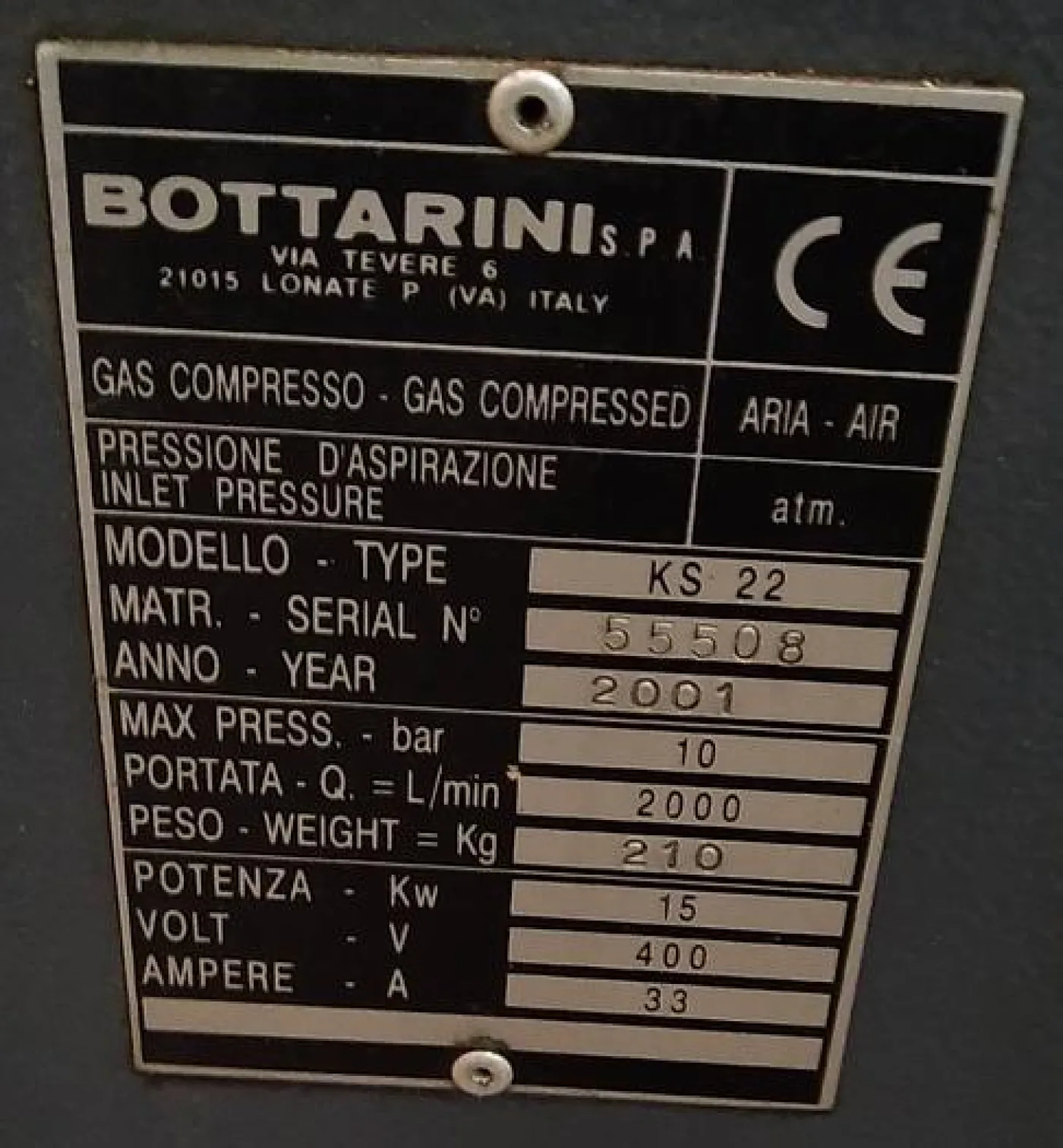 Compressor AIR KRONE BOTTARINI + Secador - 2