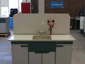Eiland Tafel Opstelling met 4 Ladekasten en Kop Spoelunit