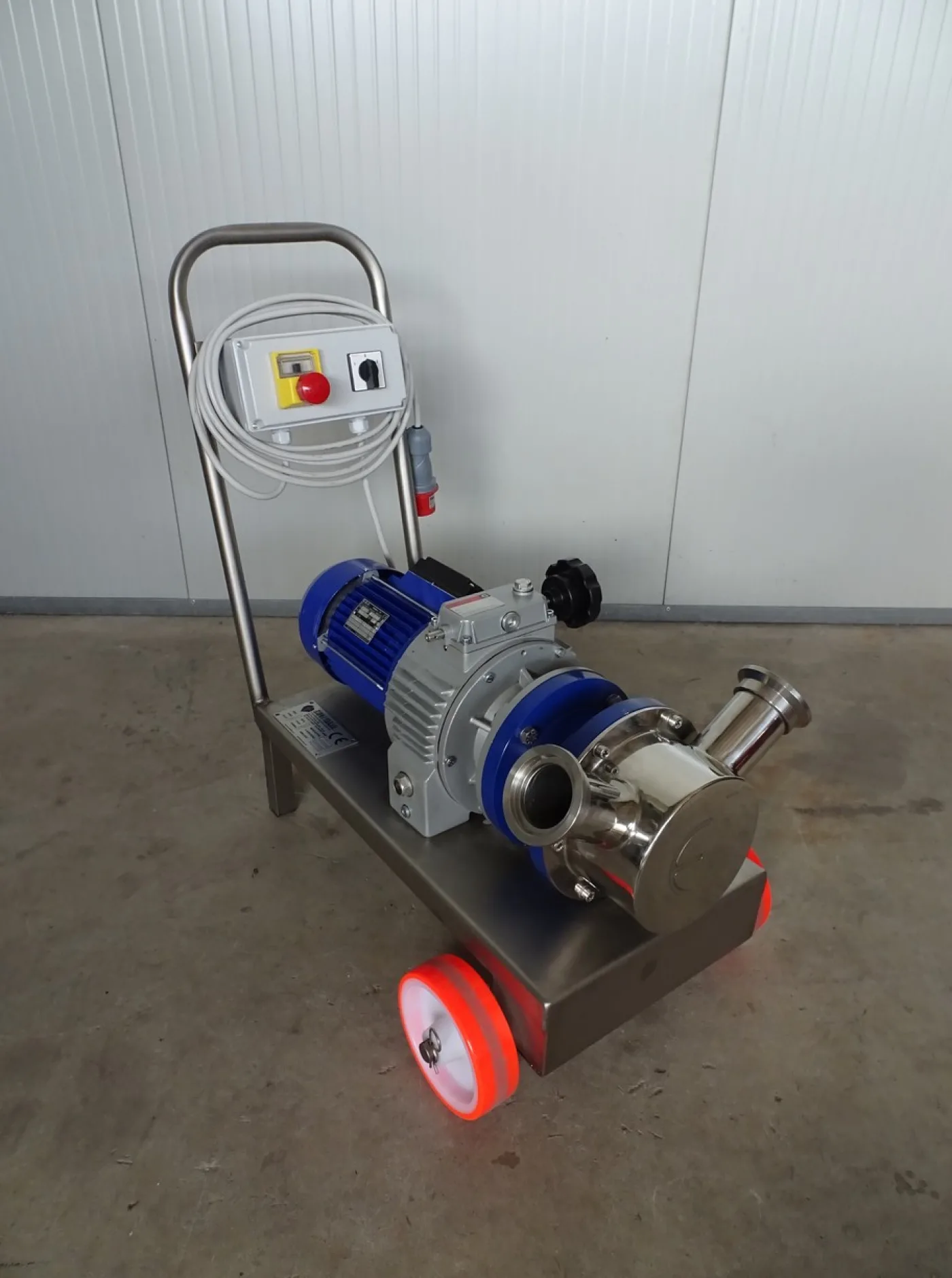 PUMP – ELECTRIC PUMP IN STAINLESS STEEL WITH FOOD NEOPRENE IMPELLER MOD. EURO 60 WITH MOTOVARIATORE THREE-PHASE 380 VOLT NEW MACHINE - 7