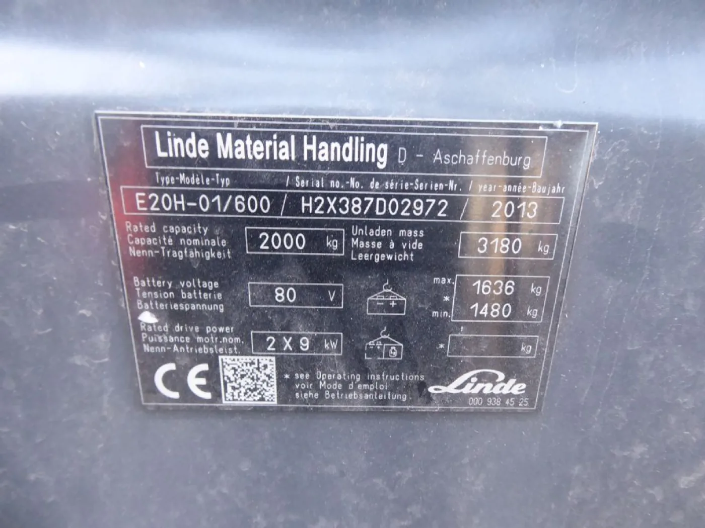 Linde E20H-01/600 - 5