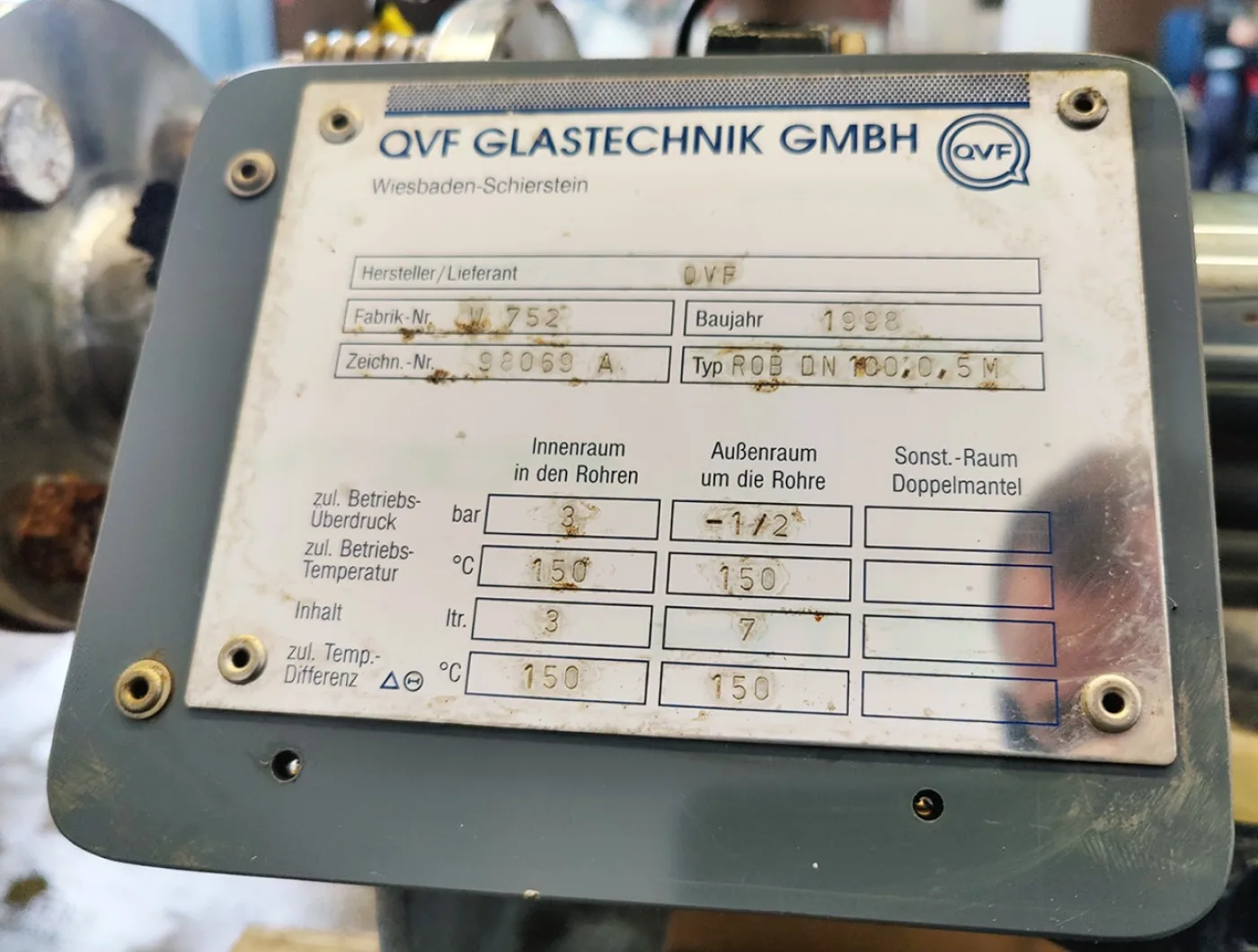 QVF Glasstechnik ROB DN 100, 0,5m²/ SIC - Shell and tube heat exchanger - 5