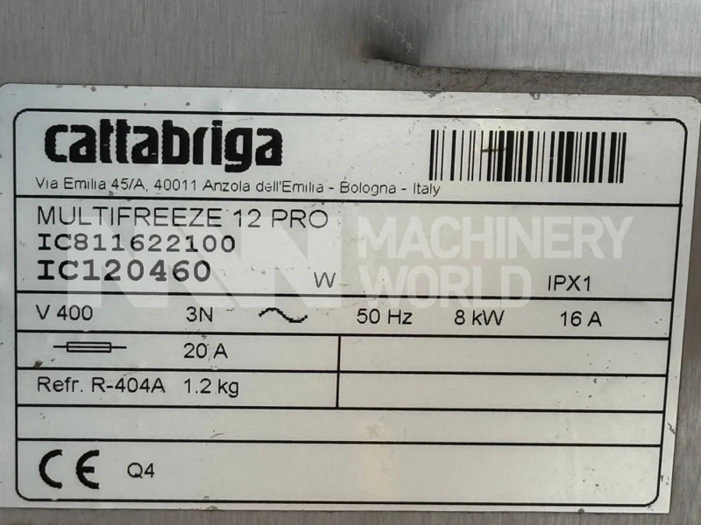 Cattabriga Multifreeze 12 Pro Ice Cream Batch Freezer (Year 2016) - 7