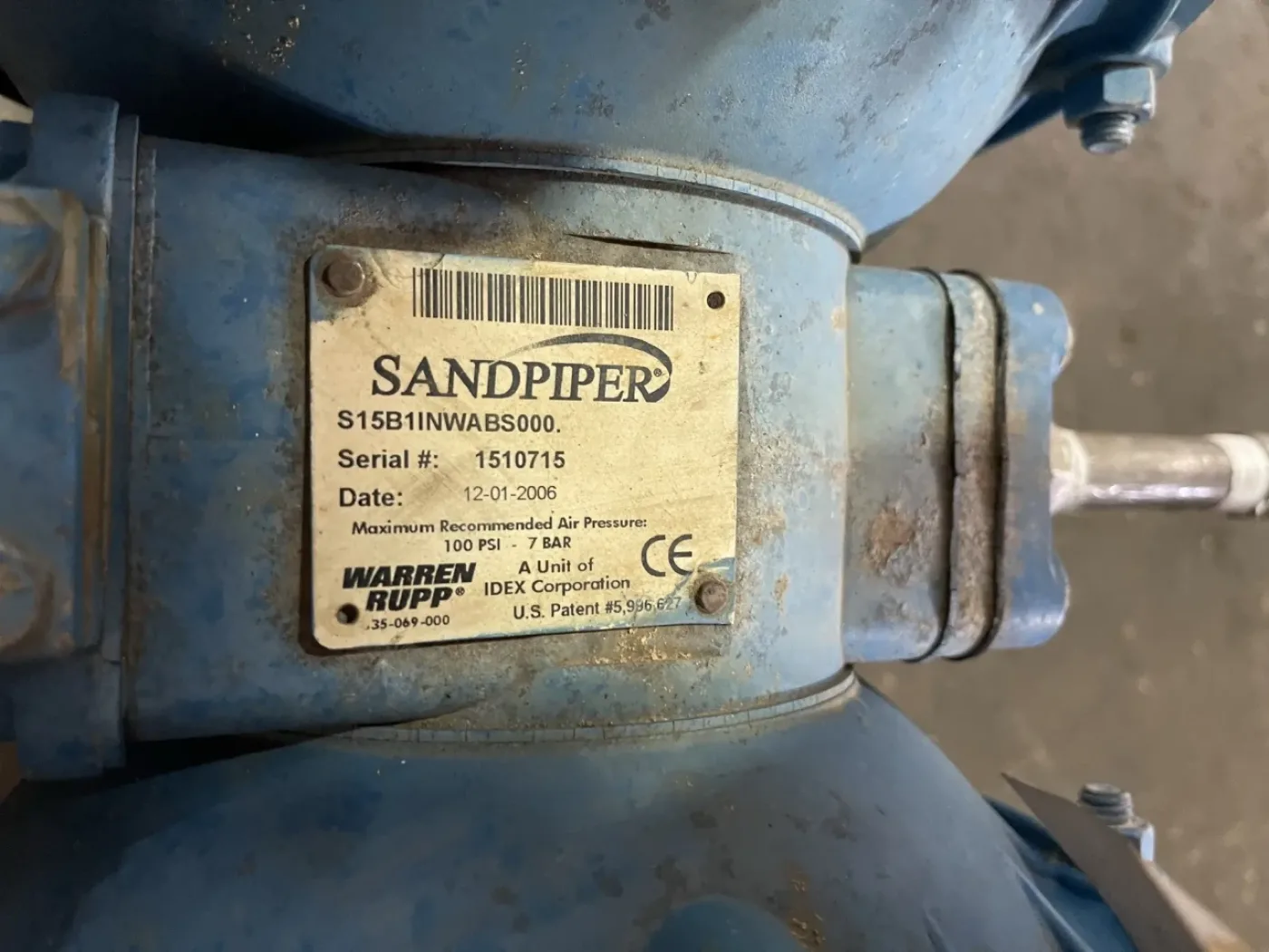 USED AODD SANDPIPER S15 B1INWABS000 AIR OPERATED DOUBLE DIAPHRAGM PUMP - 1