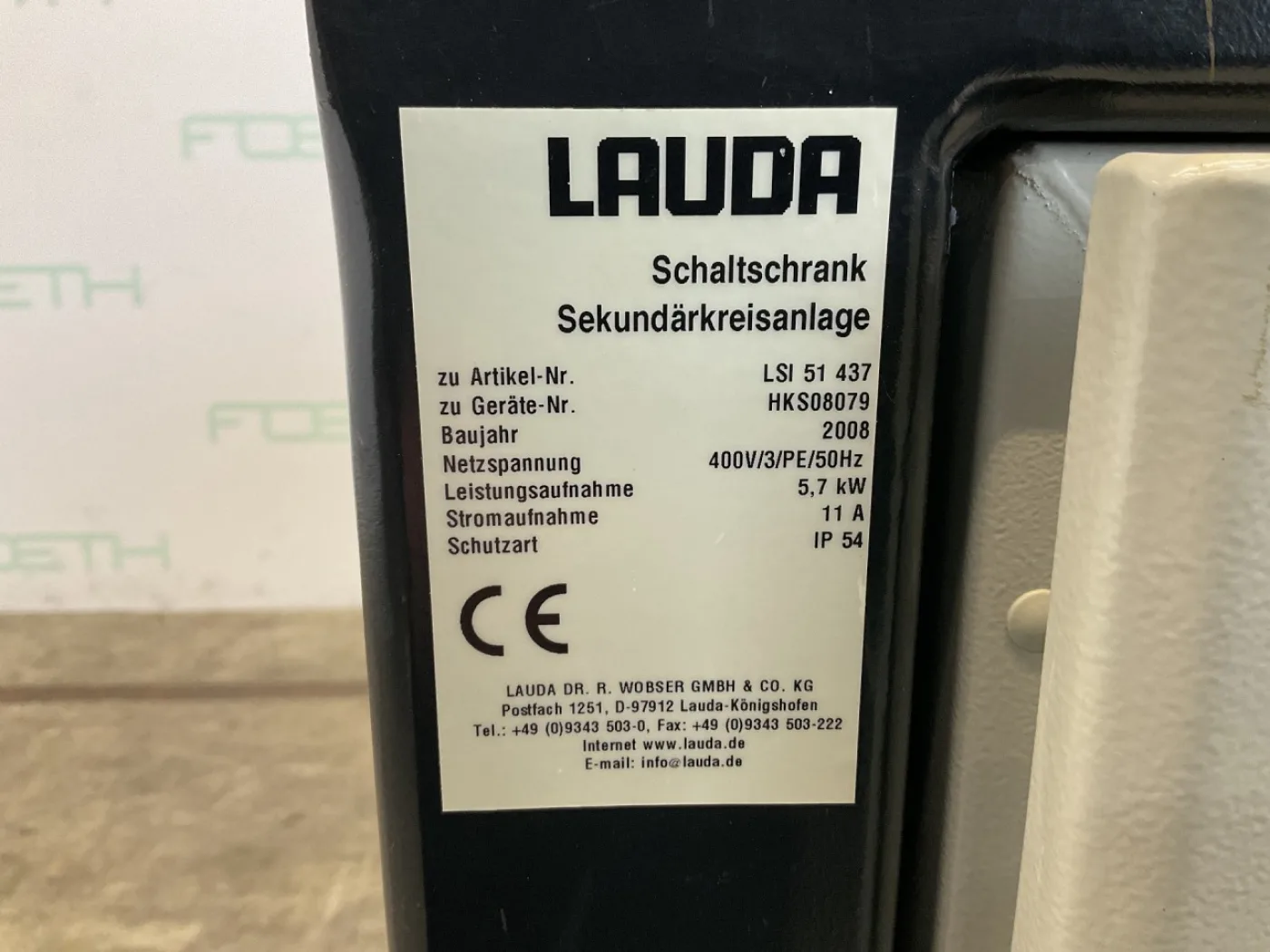 Lauda LSI 51 437 — Secondary circuit pumping station - Temperature control unit - 5