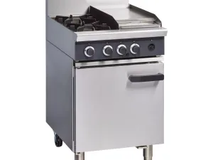 Blue Seal Cobra Propane Gas Range 2 Burner Static Oven with Griddle CR6C/L - islandcatering