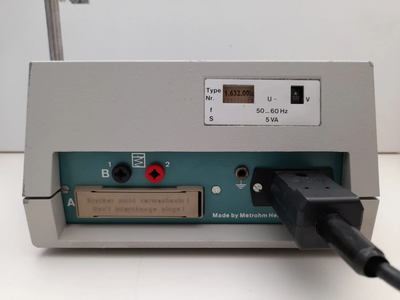 1445 – Not tested Metrohm pH meter 632 - 3