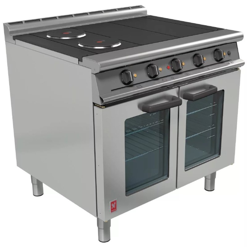 Falcon Dominator Plus 4 Hotplate Oven Range with Fan Assisted Oven E3101 OTC - islandcatering