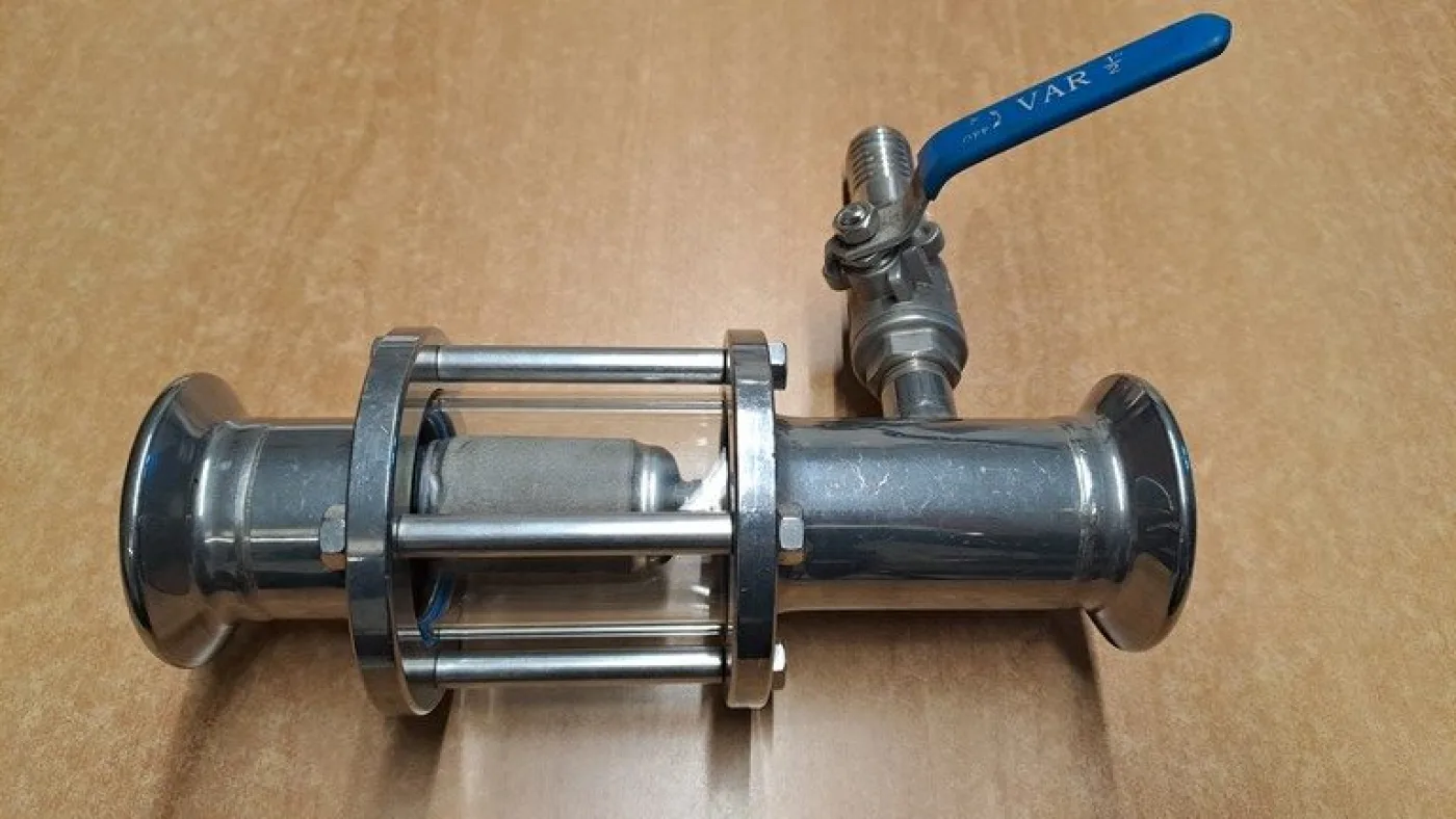 VENTURI TUBE WITH INSPECTION GLASS AND POROUS CANDLE, SECOND HAND MACHINE - 1