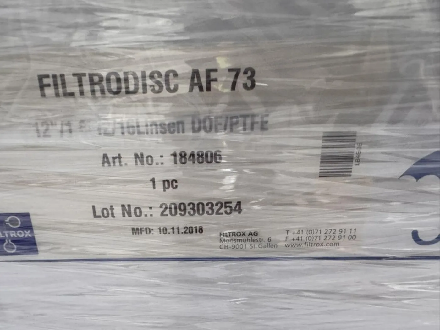 2016 FILTROX AG FILTRODISC AF 73 depth-filter modules/cartridges - 2