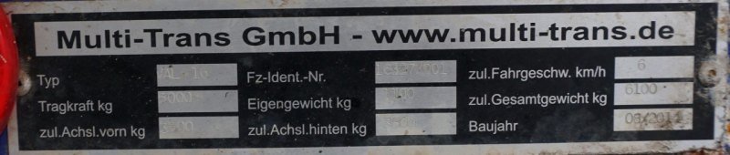 Anhänger/Routenzug Multi-Trans VAL 16 (2014)